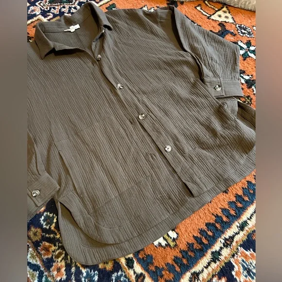 Grade & Gather Brown Button Down - Picture 2 of 5